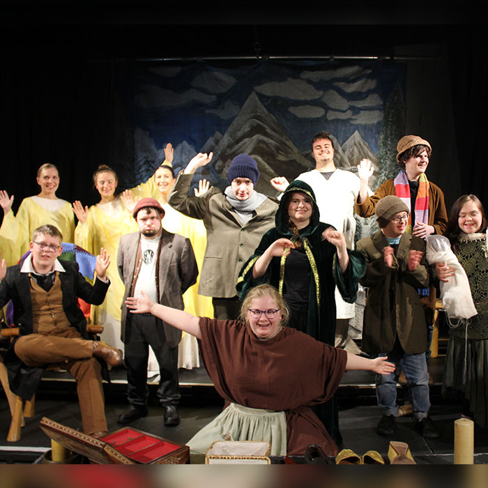 Pictured are the cast of the play Papa Panov.